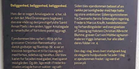 kulturarv historisk plade Amaliegade